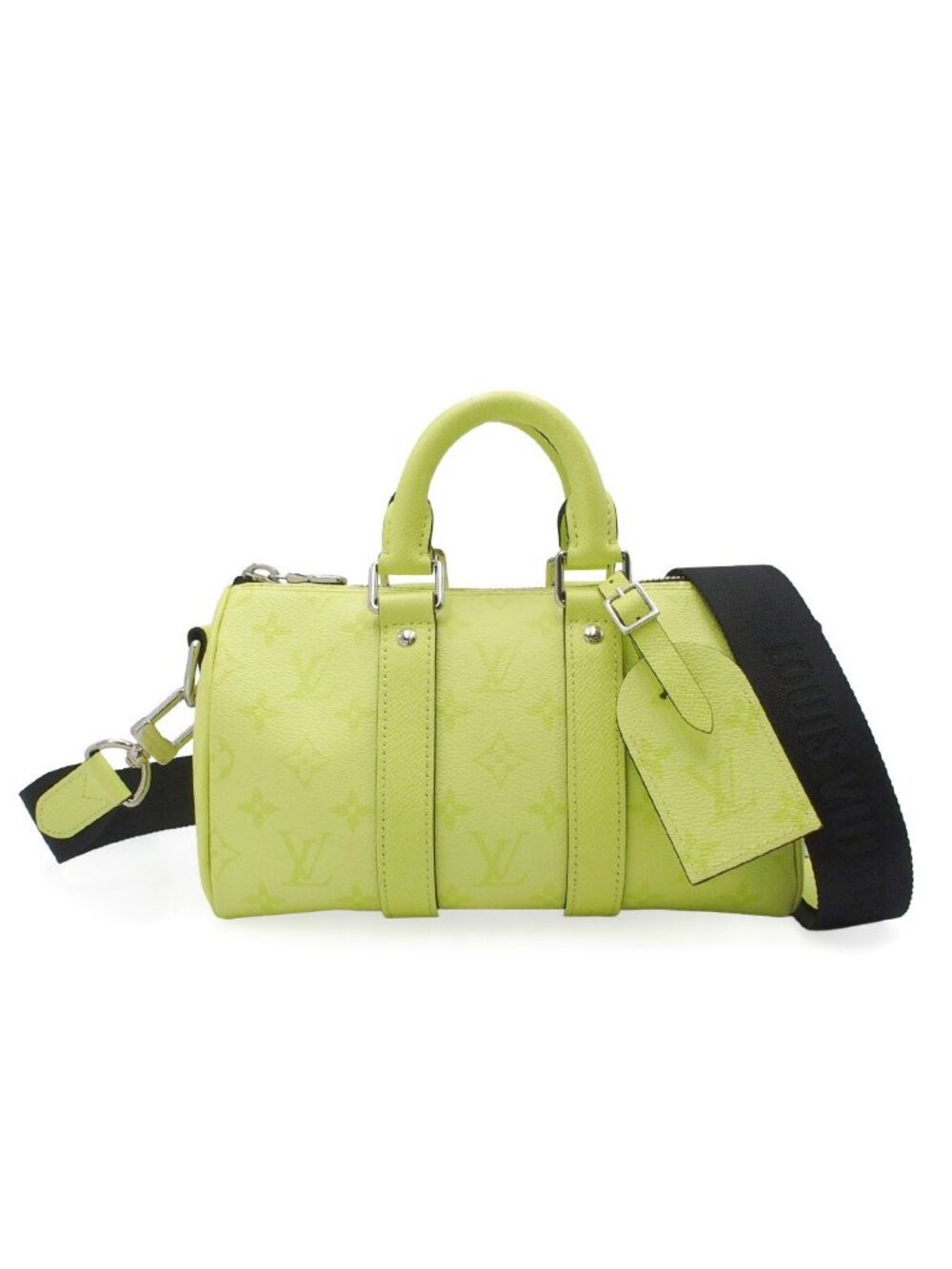 Louis Vuitton Keepall Bandouliere 25 Lemon Yellow Taigarama 2-Way Shoulder Bag